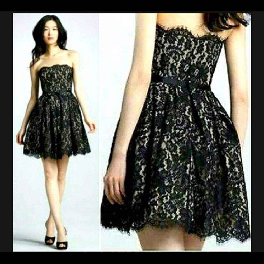 Robert Rodriguez for Target Black Lace Strapless Party Dress Size 10